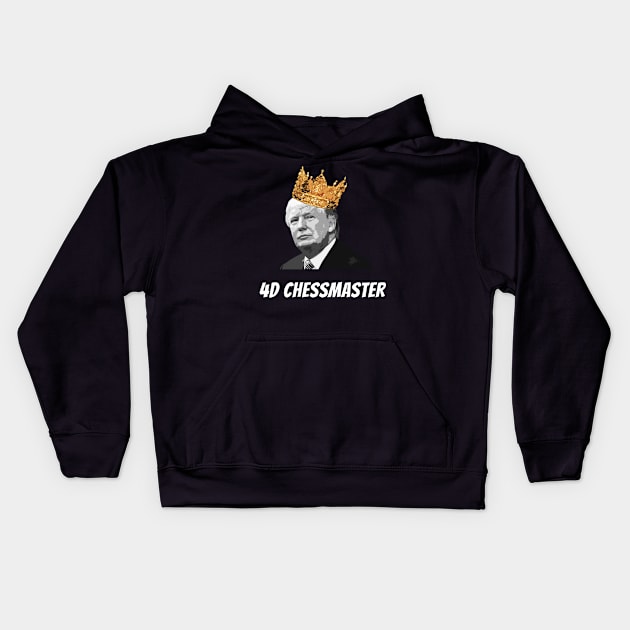 Trump 4D Chessmaster Kids Hoodie by Roaming Millennial